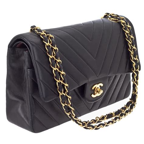 chanel chevron edge flap bag|Chanel Chevron shoulder bag.